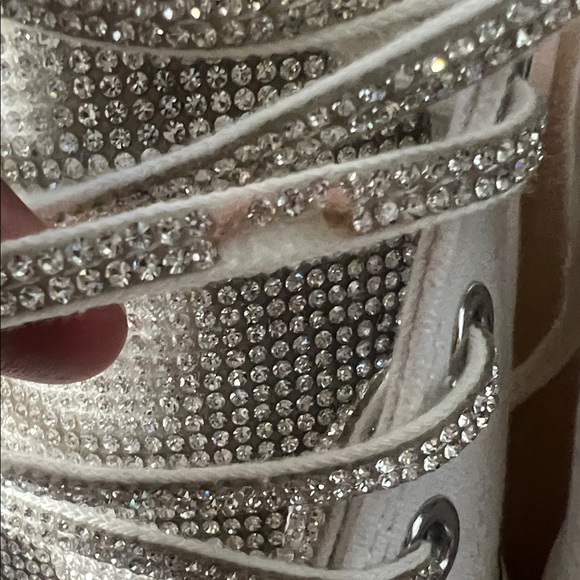 Steve Madden Shaft Rhinestones embellished  High-Top Platform Sneakers. Size 10M - Picture 2 of 11